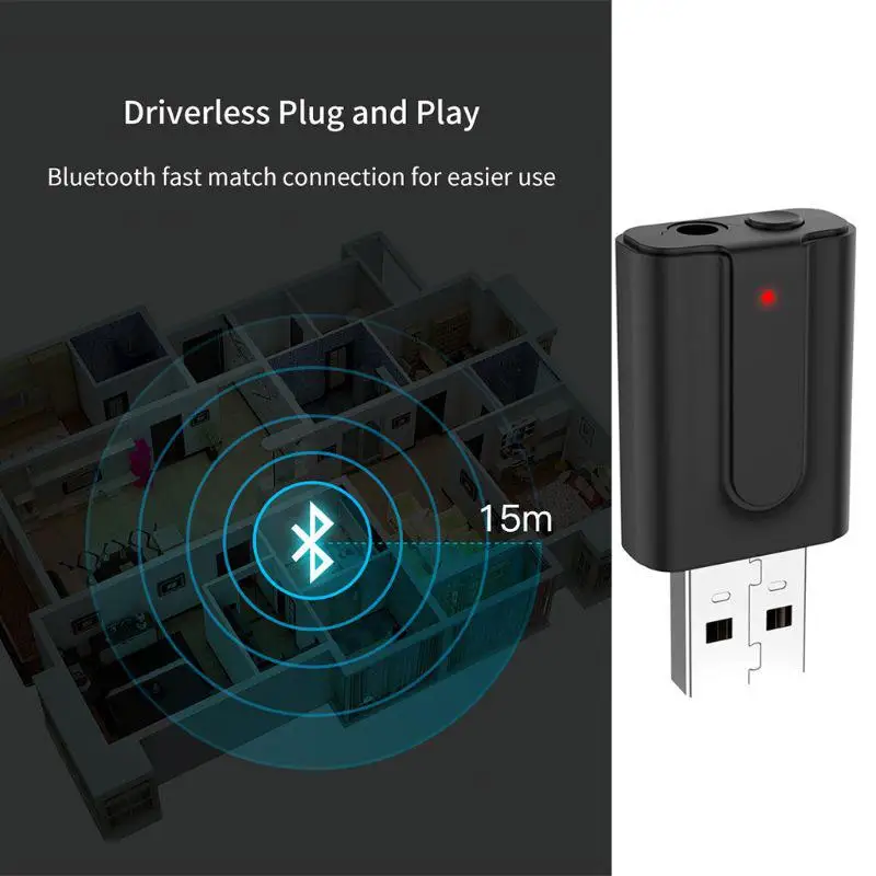2 в 1 беспроводной Bluetooth 5 0 передатчик приемник 3 мм AUX аудио адаптер для ТВ ПК