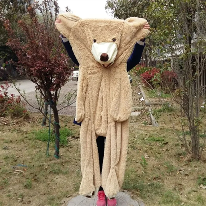 Miaoowa 1pc Huge Size 160cm USA Giant Bear Skin Animal Teddy Bear Hull Coat Super Quality Lovely Plush Toys for Girls Kids Child Miaoowa 1pc Huge Size 160cm USA Giant Bear Skin Animal Teddy Bear Hull Coat Super Quality Lovely Plush Toys for Girls Kids Child