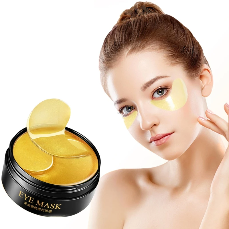 Lady 60 Stickers Gold Eyes Masks Moisturizing Remove Black Circle Eye Mask Eye Patches Remove Eyelines
