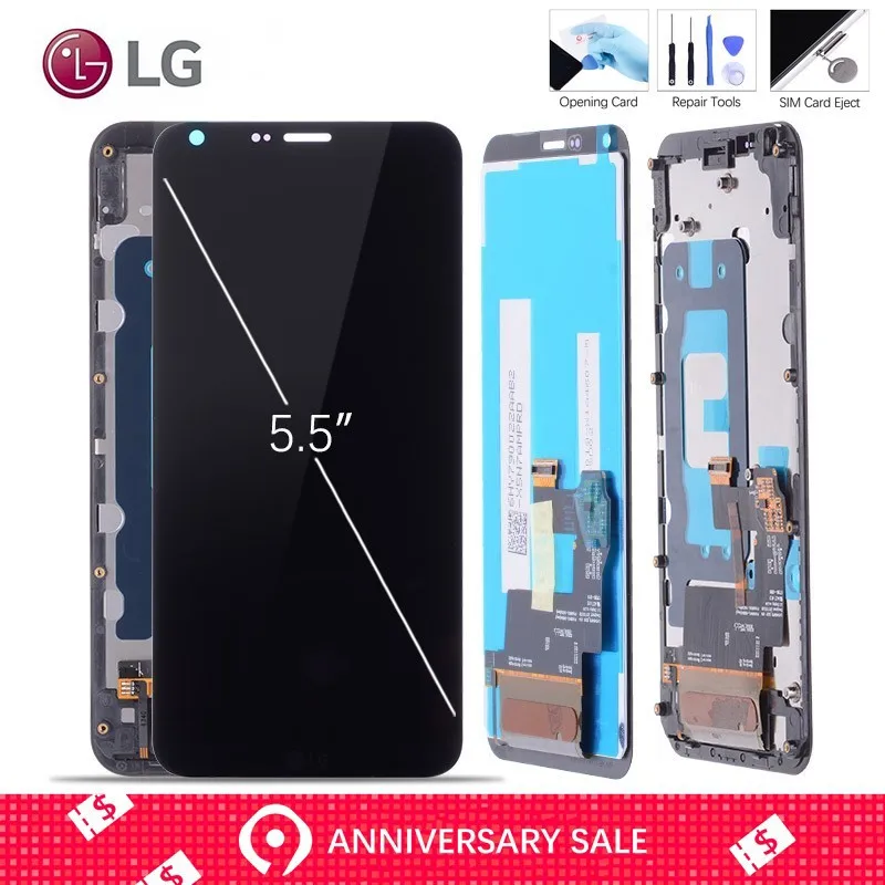 

ORIGINAL Display For LG Q6 LCD Touch Screen Digitizer with Frame LCD for LG G6 Mini Display Replacement M700A M700DSK M700A #3