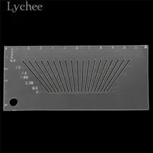 Lychee акриловая линейка для позиционирования, многофункциональный инструмент для штамповки, Наборы инструментов для рукоделия из кожи