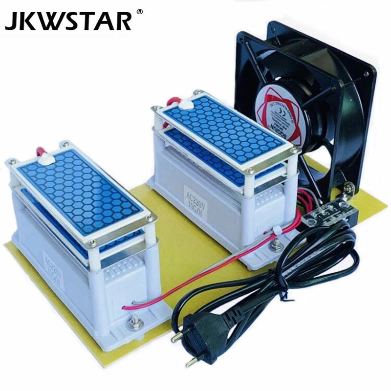 Portable Ceramic Ozone Generator 220V/110V 20g Double Integrated Long Life Ceramic Plate Ozonizer Air Water Air Purifier