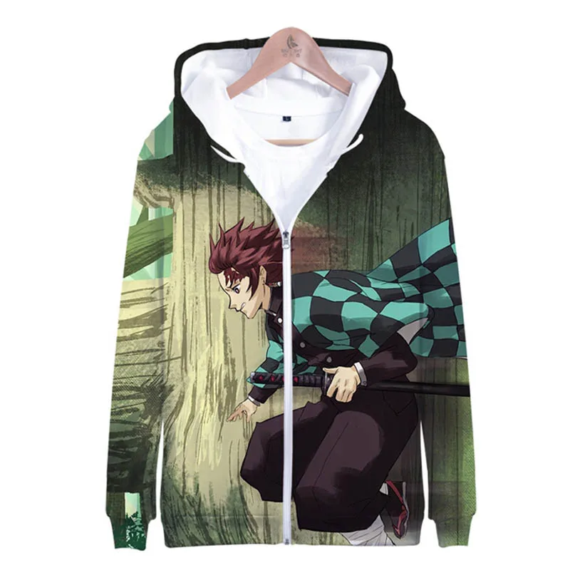 Cosroad Tanjirou Kamado толстовки с капюшоном демон Slayer Kimetsu no Yaiba костюмы для косплея Nezuko 3D