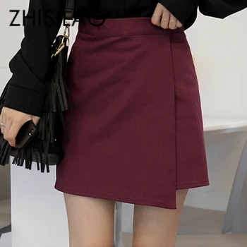 

Elegant Solid A-line Skirt Bodycon Mini Skirt Women Summer 2019 Skirt Femme Black Office Work Wear Vintage Sexy Skirts Casual OL