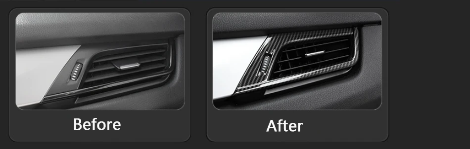 CITALL черный углеродное волокно автомобильный Кондиционер вентиляционное отверстие крышка отделка рамы ABS Подходит для BMW 2 серии F45 F46 218i