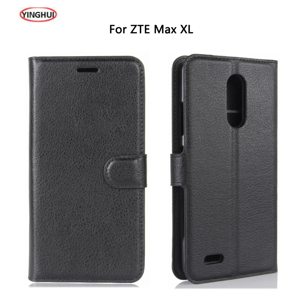 

YINGHUI For ZTE MAX XL N9560 Z986 / ZTE Blade X Max Case Luxury PU Leather Back Cover For ZTE MAX XL Case Flip Protective Phone