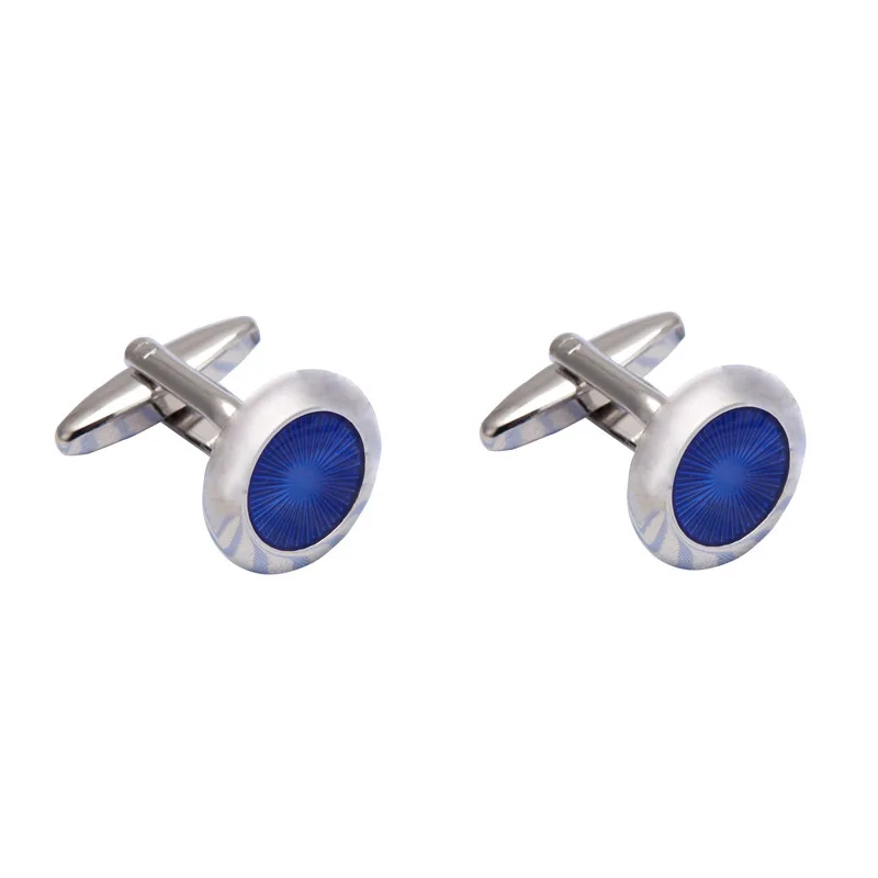 CHUKUI Men's French Shirts Cufflinks Environmental Protection Blue Enamel Cufflink Free Shipping (3)