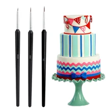 3 шт острия принадлежности для приготовления кондитерских изделий нейлон волокна волос ручка для черчения художественная кисть Помадка Украшение торта сахарата инструменты