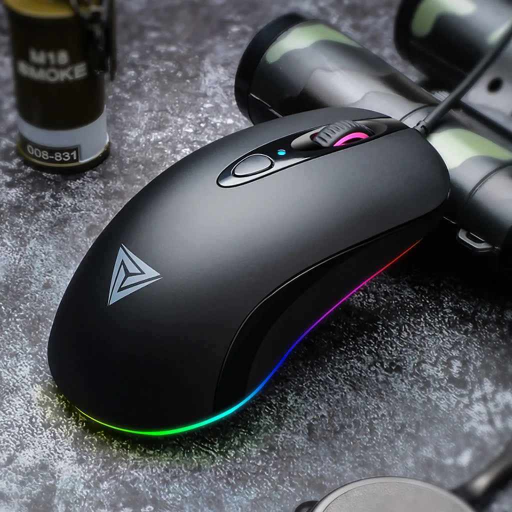 Wired 7200 DPI Ergonomic Optical Gaming Mouse 8 Programmable Buttons RGB Backlit