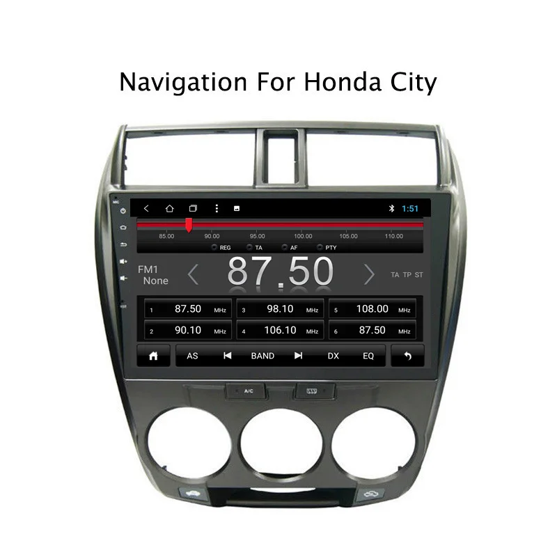 Top NAVITOPIA 10.1inch 2G RAM 32G ROM Android 8.1 Car DVD Multimedia GPS Navigation for Honda City 2008 2009 2010 2011 2012-2014 1