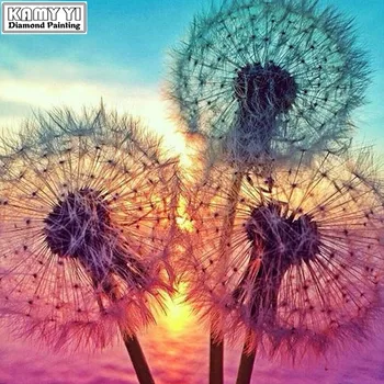 

5d diy Diamond embroidery colorful dandelion diamond painting Cross Stitch full Rhinestone mosaic decoration
