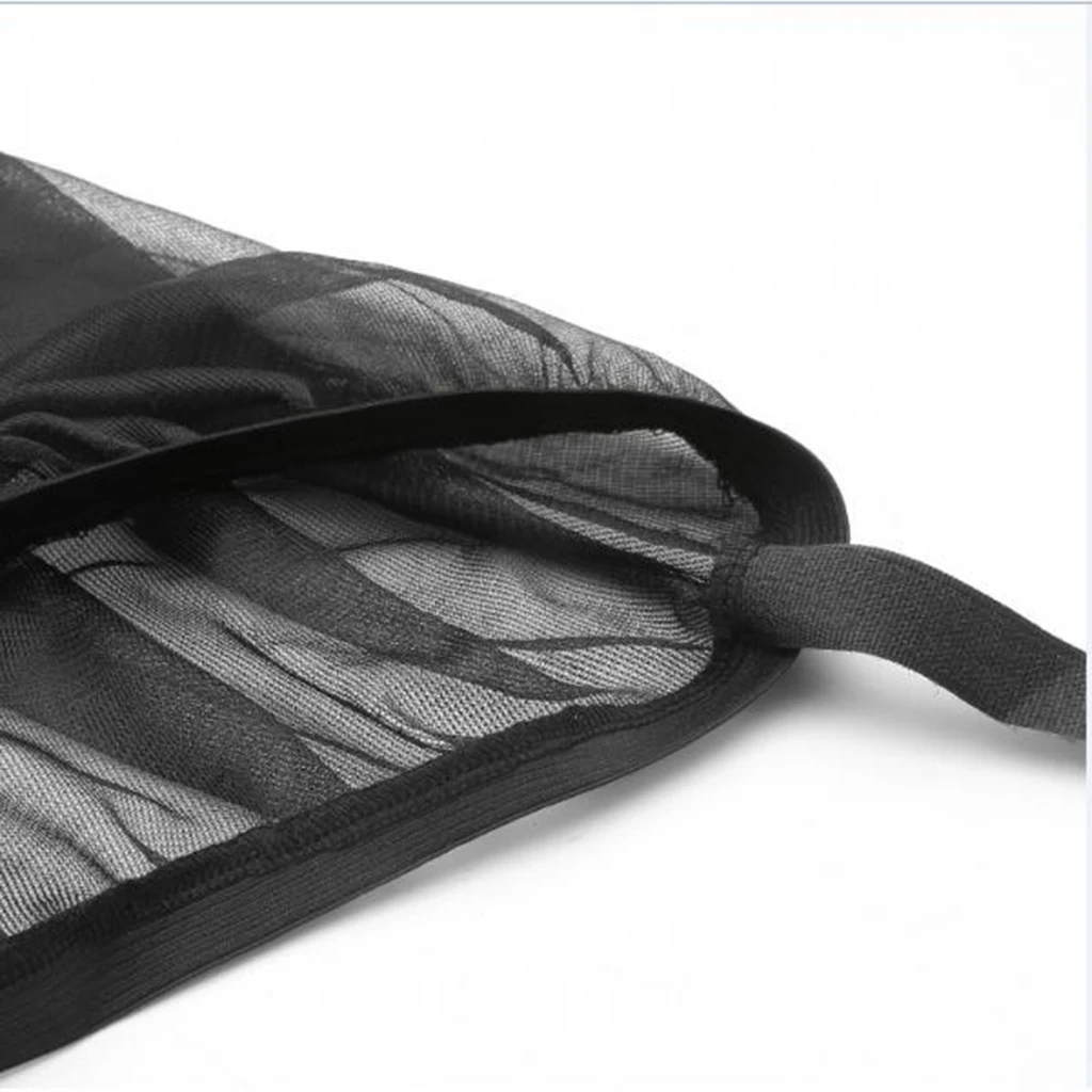 1 Pair Car Sun Visor Rear Side Window Sun Shade Mesh Nylon Sun Visor Shade Cover Shield UV Protector Black Auto Sunshade Curtain