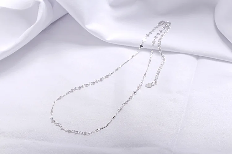 Модное 925 пробы Серебряное простое ожерелье с подвеской, подарок, ювелирное изделие, позолоченное ожерелье в стиле панк с цепочкой для женщин