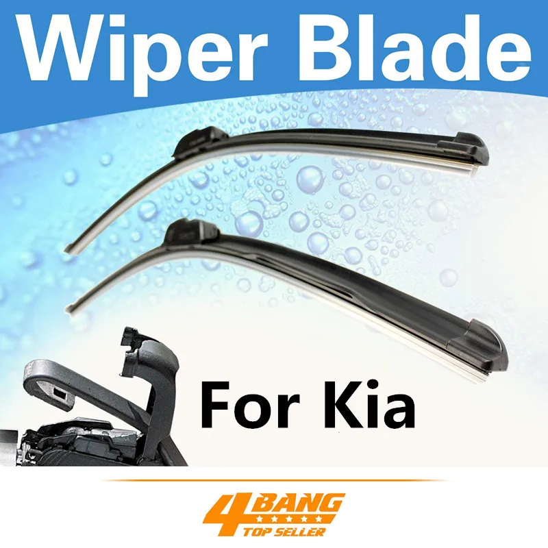 

2PCS 18"+26" Car-Styling AERO Windshield Wipers Soft Rubber Wiper Blades Bracketless Frameless For Kia Cadenza 2015-2016