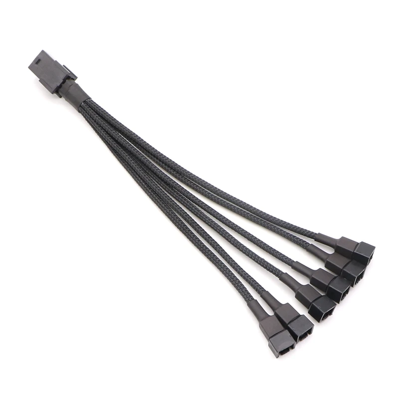 10pcs/Lot PCI-E 6Pin to 6x 3Pin 4Pin Fan Power Adapter Cable.