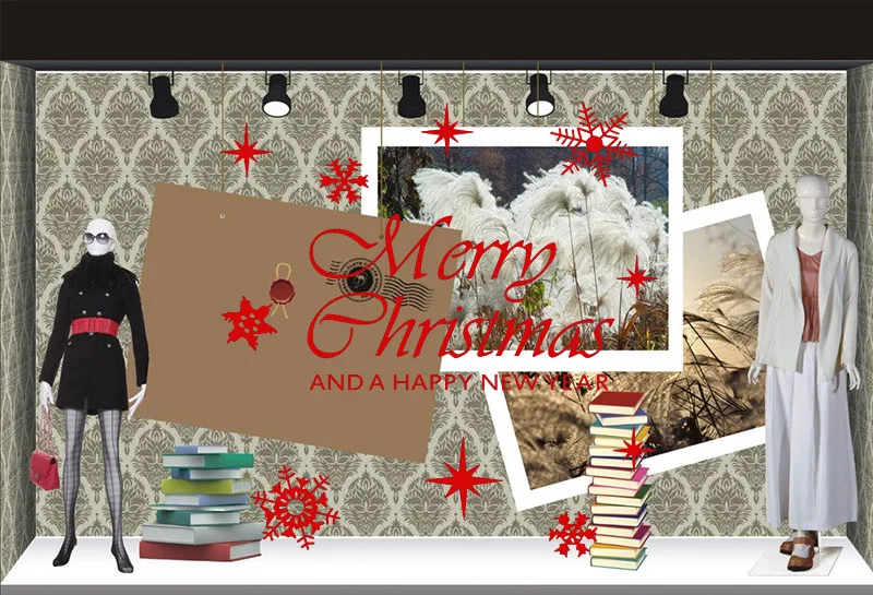 2019 Новогодняя домашняя Настенная Наклейка с надписью &quotMerry Christmas&quot для комнаты