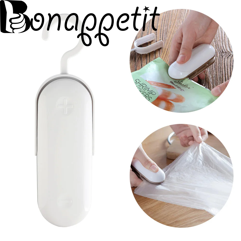 

1PC Portable Mini Heat Sealing Cut Seal Packing Impulse Sealer Magic Seal Packing Food Hook Snacks Kitchen Tools