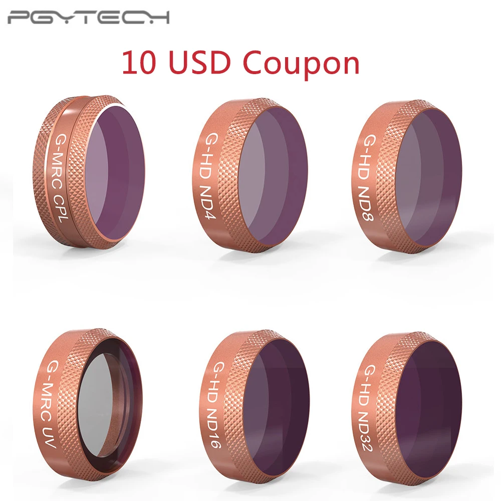

PGYTECH original Advanced Lens Filters HD MRC(UV ND64 PL CPL) Lens ND 4 8 16 32 64 For DJI MAVIC AIR Accessories Drone