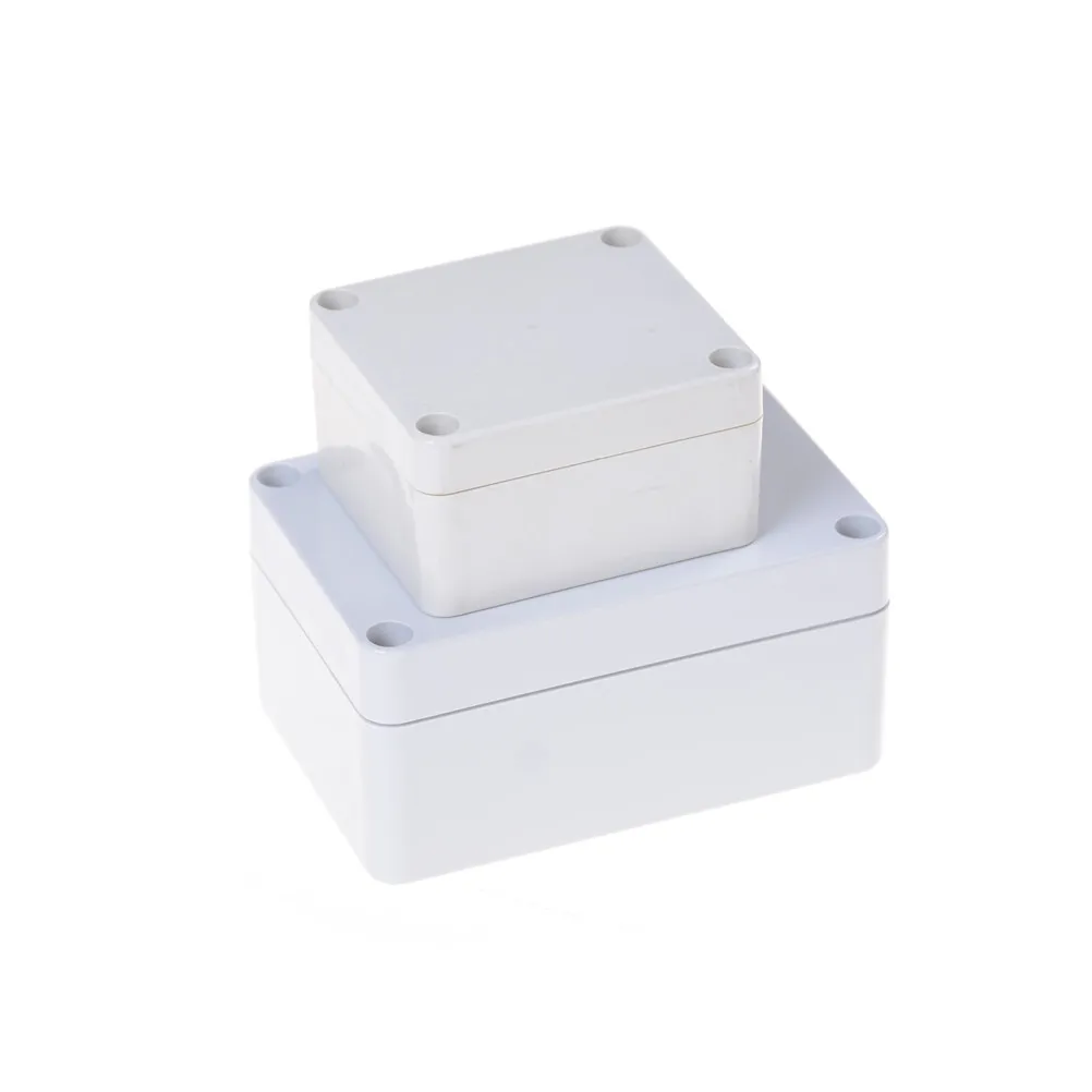 1Pcs DIY 2 Size Plastic Waterproof  Enclosure Box Electronic Project Instrument Case Outdoor Junction Box Housing