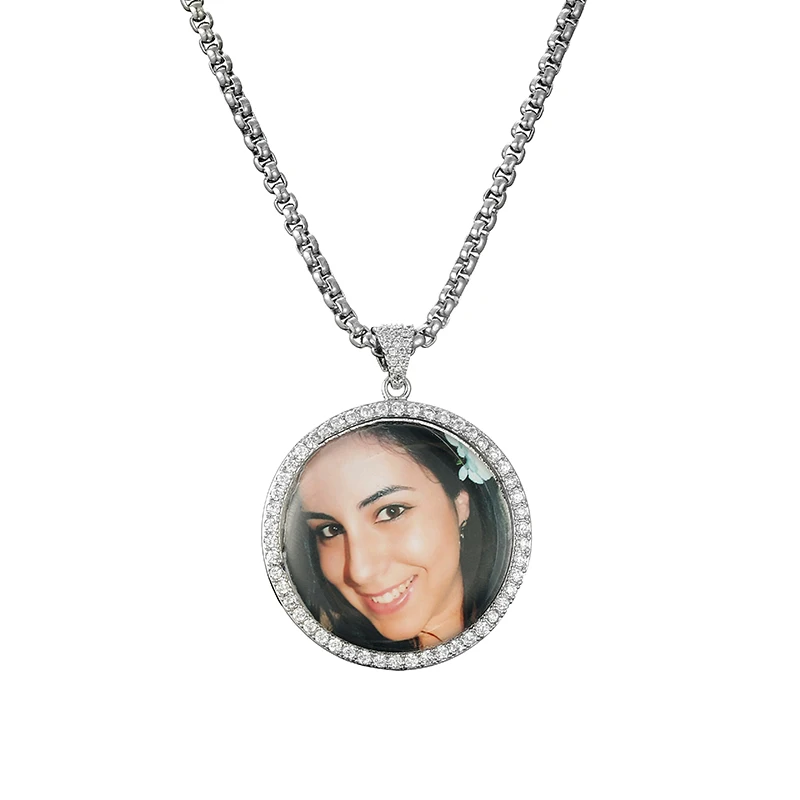 

Personalized Gold Silver Custom Made Photo With Medallions Necklaces & Pendant Tennis Chain Cubic Zircon Men's Hip hop Jewelry