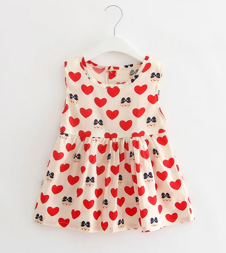Hilenhug/Детское платье для девочек; летняя одежда для детей; модные платья принцессы без рукавов в цветочек для девочек 3-7 лет