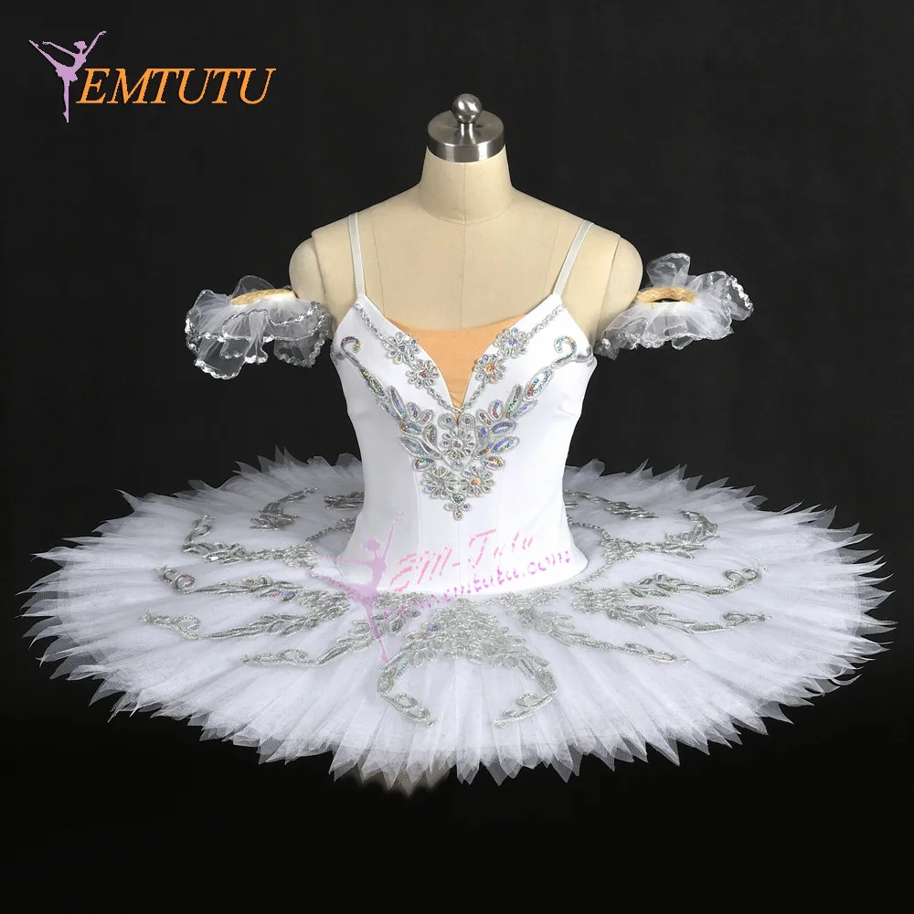 Buy Adult Professional Ballet Tutu White Silver Nutcracker Ballet Stage Costume