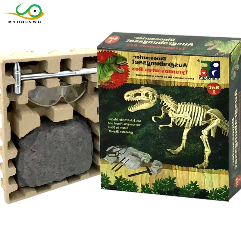 MYHOESWD Dinosaur Fossil Archaeological Excavation Toys Skeleton