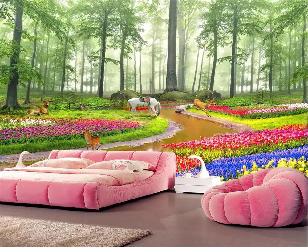 Beibehang Wallpaper Kustom Foto Wallpaper Mural Indah Hutan