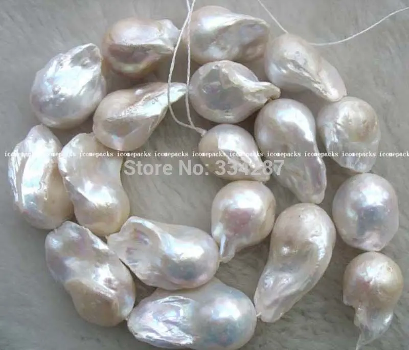 

Hot sell ->@@ Wholesales Genuine Natural Freshwater white reborn keshi drop 16.5" Necklace Loose Beads -Top quality free shippin