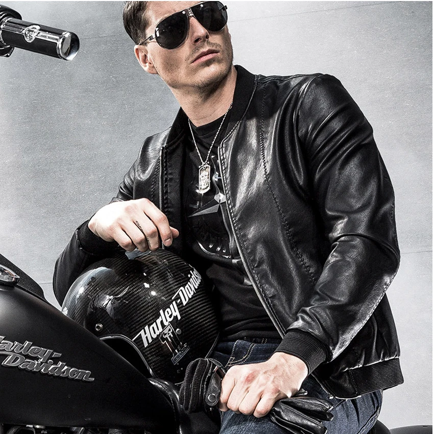 

Men Crocodile Style Leather Brand Motorcycle Jacket Men Fashion Slim Fit Jacket Men Coats Men High Quality Lather Jacket 139