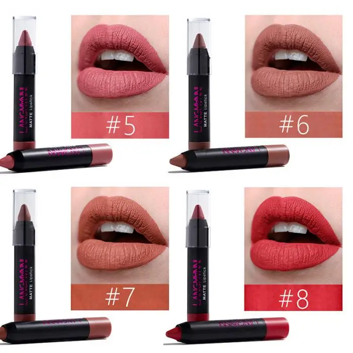 Matte Batom Caneta Líquido Veludo Esmalte Lábio Cosméticos Kg66 Kit 12 Pcs 21 Beleza e saúde