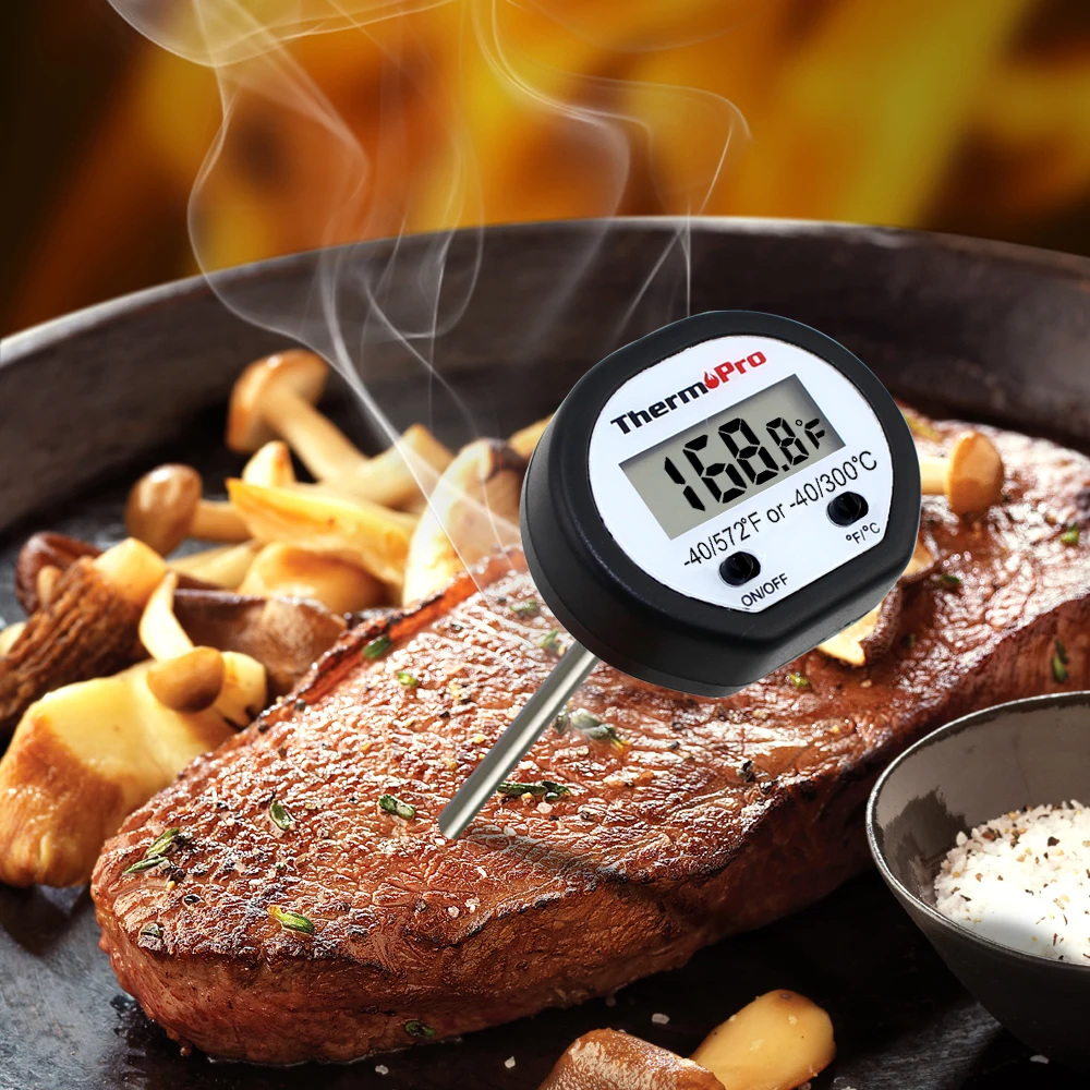 ThermoPro TP01 мгновенное считывание термометр для мяса и продуктов для кухни приготовления птицы, гриль, термометр для барбекю