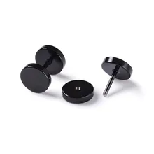 2 шт. черный Нержавеющая сталь уха Вилки прибор для калибровки ювелирных изделий пирсинг в виде капель с кристаллами в форме Для мужчин Для женщин аксессуары для изготовления, торговля 11x8 мм F70