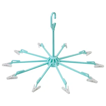 

Multifunction Clothes Drying Racks Hanging Rotatable Foldable Baby Diaper Towel Socks Drying Racks with Clothes Pegs