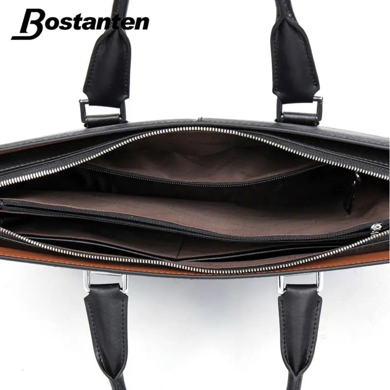 Мужской портфель Bostanten из спилка для ноутбука 13 дюймов, мужской портфель, деловая сумка, мужская сумка на плечо, сумка через плечо, сумка-тоут, сумка