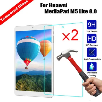 

Ultra Thin Tempered Glass Tablet Screen Protector For Huawei MediaPad M5 Lite 8.0 9H Hardness Scratch-Resistant Glossy Film