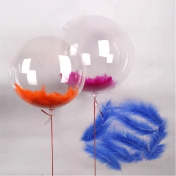 

100 PCS/lot Balloon Confetti Feather Solid Color Feather For Surprise Party Wedding Birthday Party Confetti Feathers 10 Colors
