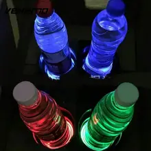 Автомобильная чашка Нижняя яркая светодиодная лампа коврик держатель авто Интерьер Стайлинг украшение usb зарядка освещение от солнечной батареи Coaster