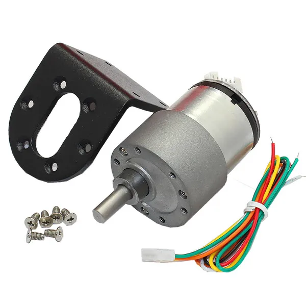 

37-520 Encode Gear Reducer Motor With Bracket DC 12V 320rpm Electric Gear Box Motor Accessories