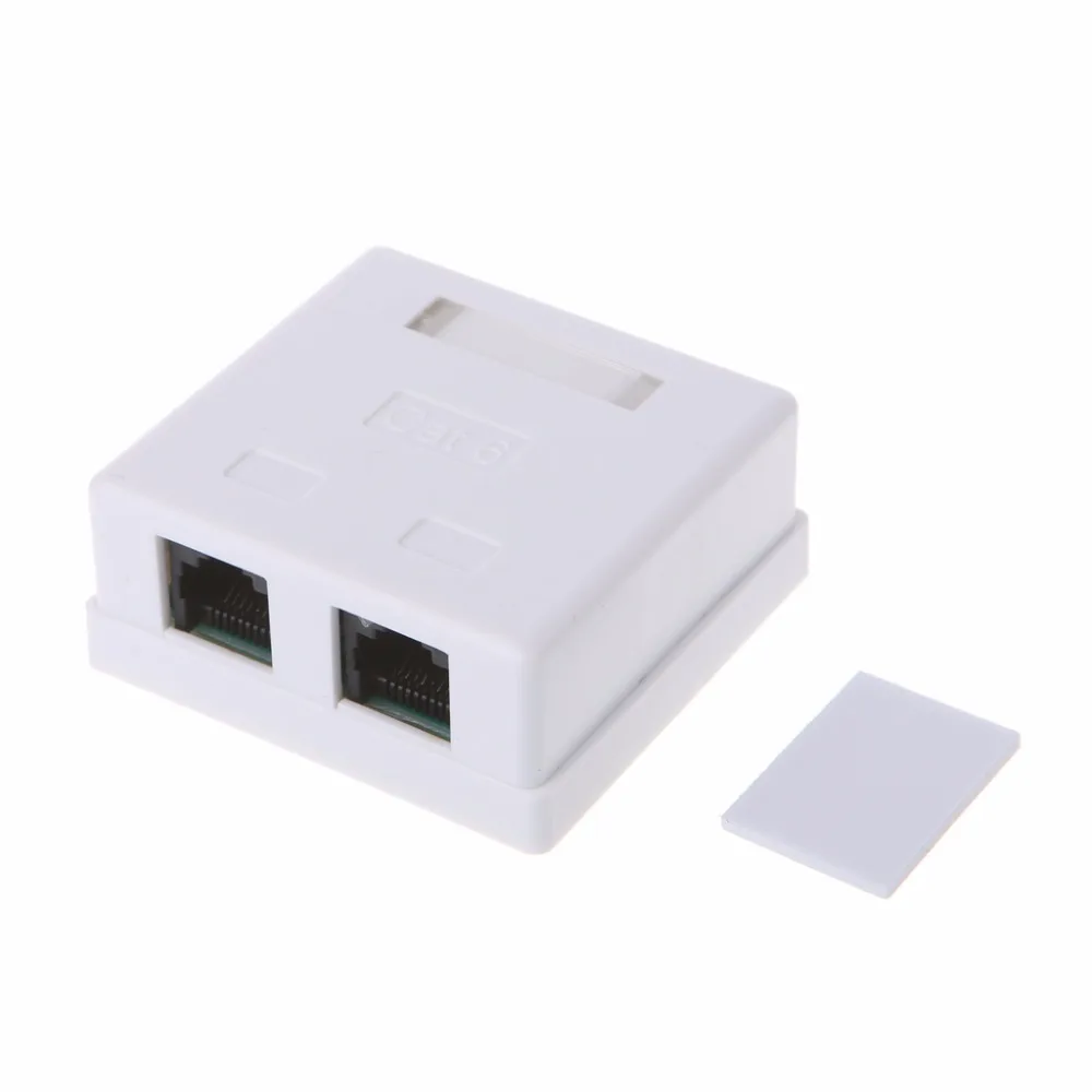

RJ45 Junction Box CAT6 Cat6e 8P8C Network Connector 2-port female-female Desktop Extension Cable Box C26