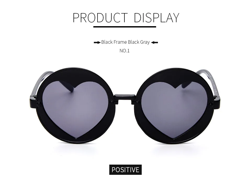 Лидер продаж Круглые Солнцезащитные очки Для женщин 2018 детские солнцезащитные очки для девочек детские солнцезащитные очки сердце