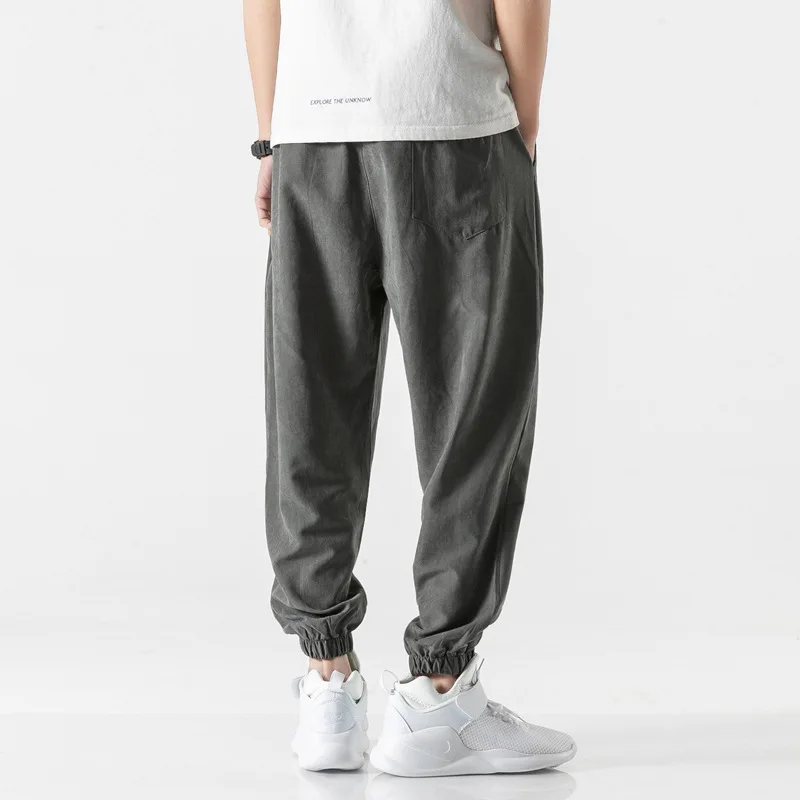 New spring and summer casual pants men's thin beam foot harem pants men's loose pants Japanese casual tide brand nine pants