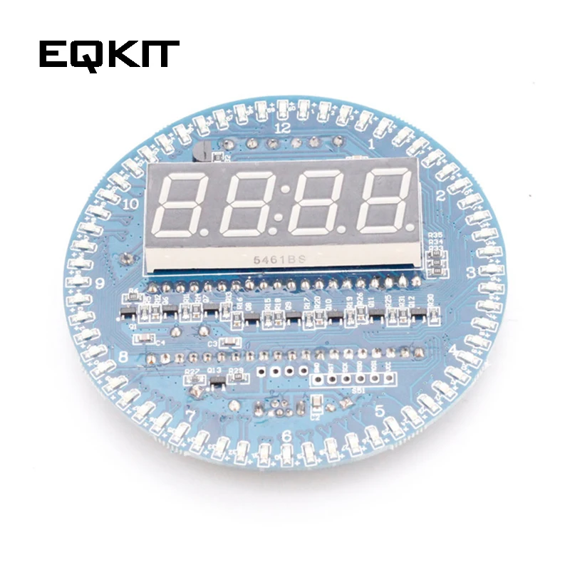 

DS1302 Rotating LED Display Temperature Display Alarm electronic clock kit led clock diy mini clock