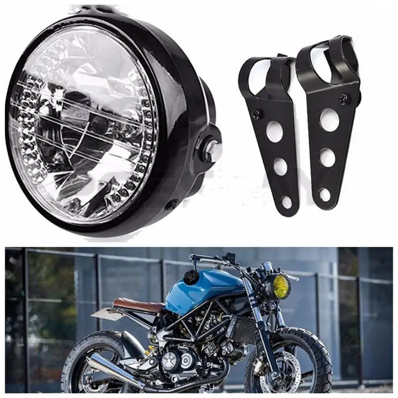 

Universal 7 inch Motorcycle ATV Headlight Front Light LED Cornering Lamp with Mounting Brackets For Harley Honda Yamaha Choppers