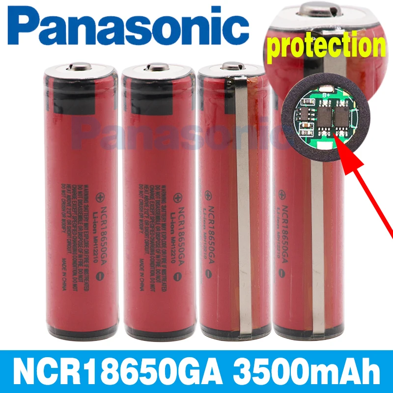 

Panasonic original 18650 battery rechargeable 3.7V 3500mAh ncr1865GA 30A discharge for toy flashlight lithium battery Protection