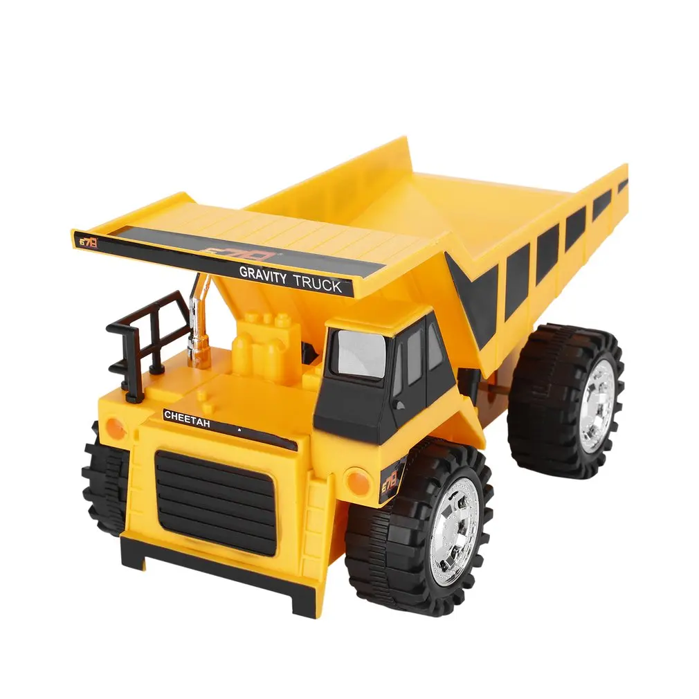 RC 4 колесный инженерный автомобиль игрушка модель провода управления дошкольного обучения для детей грузовики бульдозеры желтый