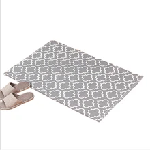 Серый клетчатый ковер для дома/улицы клетчатый Дверной Коврик отлично подходит для крыльца или кухни, моющийся ручной тканый клетчатый ковер