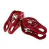 2 PCS 20KN Rock Pulley Rope Tree Climbing Climber Arborist Fixed Pulley Rock Climbing Mountaineering Pulley Adventure Tool 1