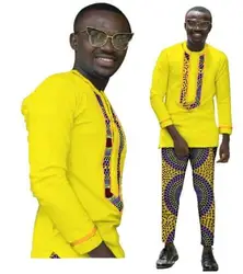 Африканская распродажа 2019 Новое поступление Осенняя мода Стиль Африканский Для мужчин плюс Размеры хлопковые костюмы M-6xl