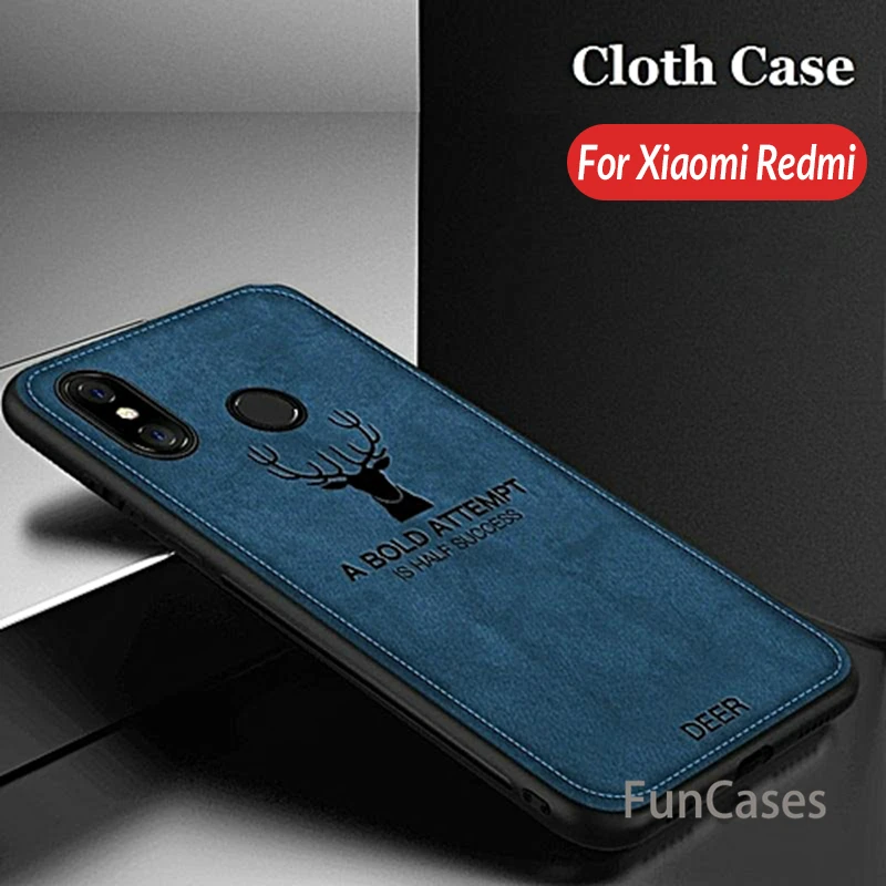 Тканевый чехол с оленем для Xiaomi Redmi Note 6 Pro силиконовая задняя крышка мягкий флип